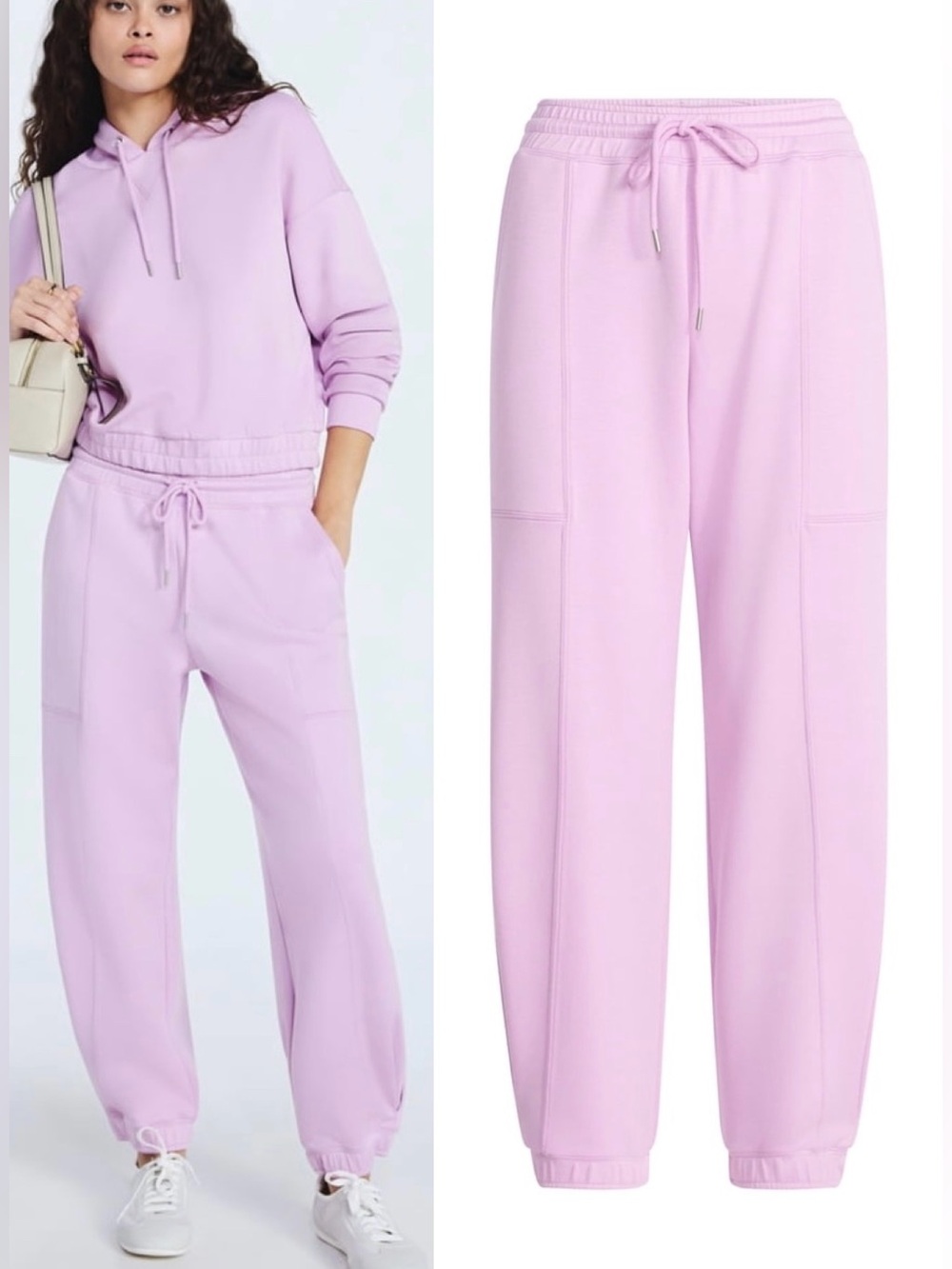 NWT Scoop Women's Plus New Scubaknit Barrel Sweatpants, Size XXL Cotton Rose